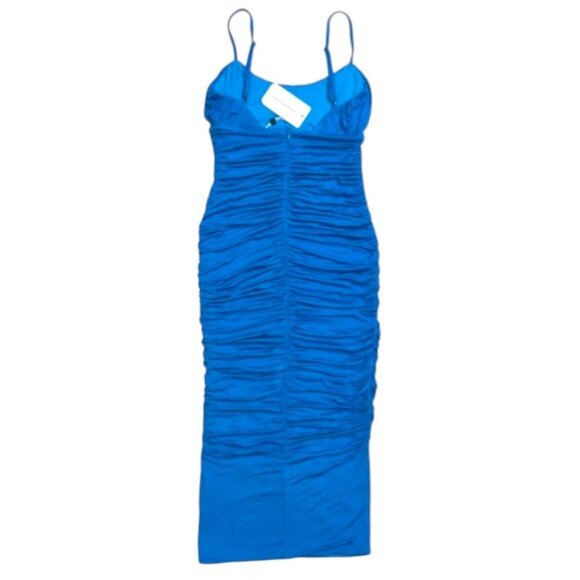 Lovers + Friends Emma Ruched Bodycon Midi Dress Sexy Blue REVOLVE Women’s XS - Picture 7 of 13